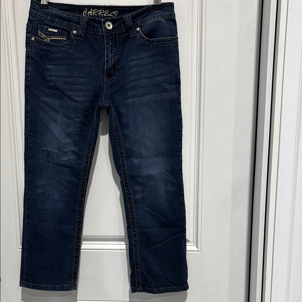 Carreli Womens Jeans Julia-AW CAPRI Denim Blue Waist 31